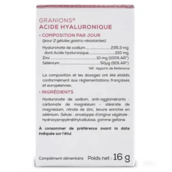 Acide Hyaluronique 60 gélules
