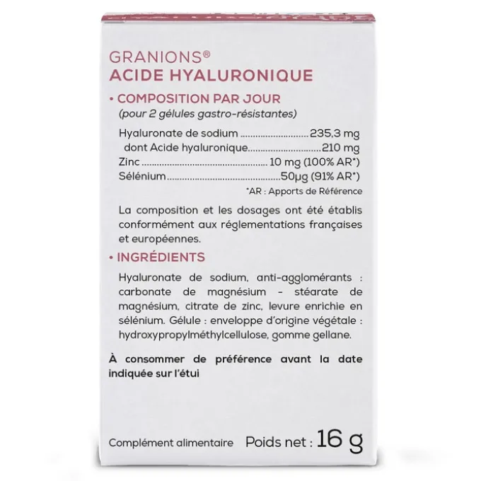 Acide Hyaluronique 60 gélules