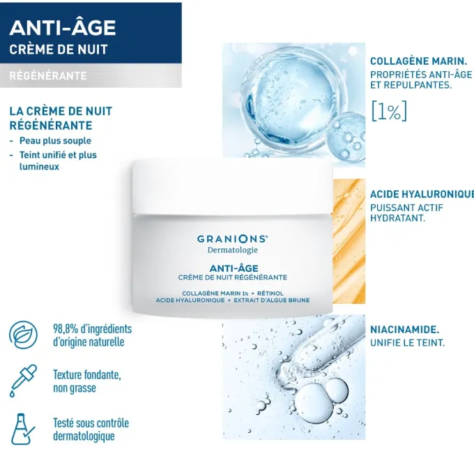 Anti-âge crème de nuit régénérante