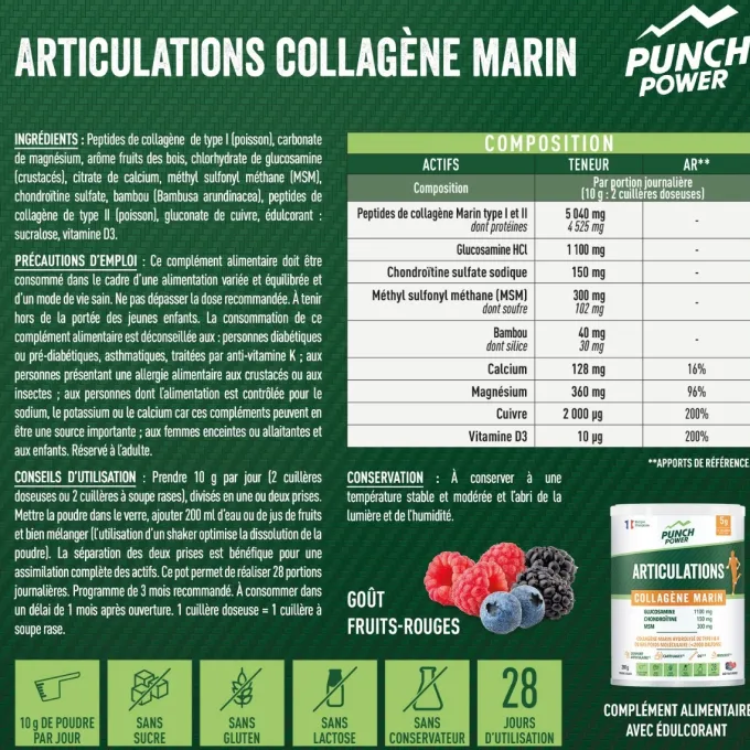 Articulations Collagène Marin - Punch Power