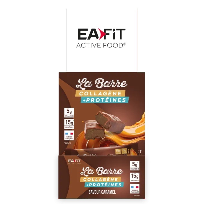 Barre Protéinée Collagène Caramel – Lot de 24