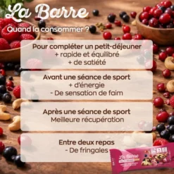 Barre Protéinée Fruits Rouges & Noix