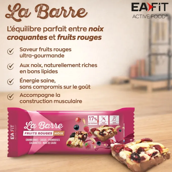 Barre Protéinée Fruits Rouges & Noix