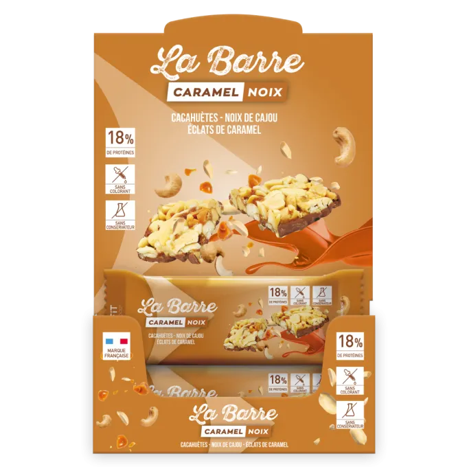 Barre Protéinée Noix & Caramel x24