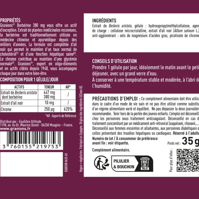 Berbérine 380mg