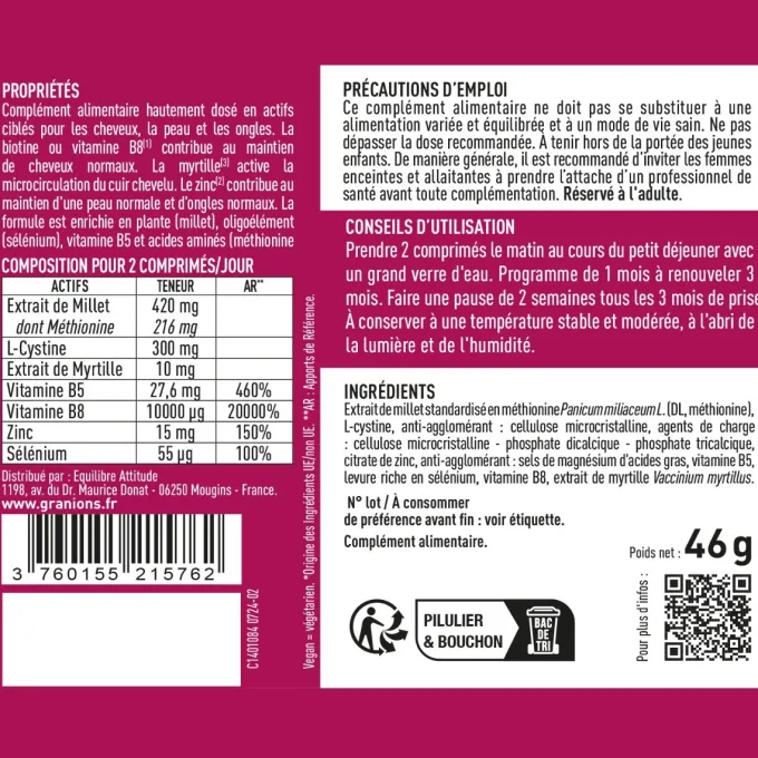 Biotine - 60 comprimés