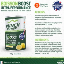 Boisson énergétique PUNCH POWER - Boost énergétique +3H - Citron