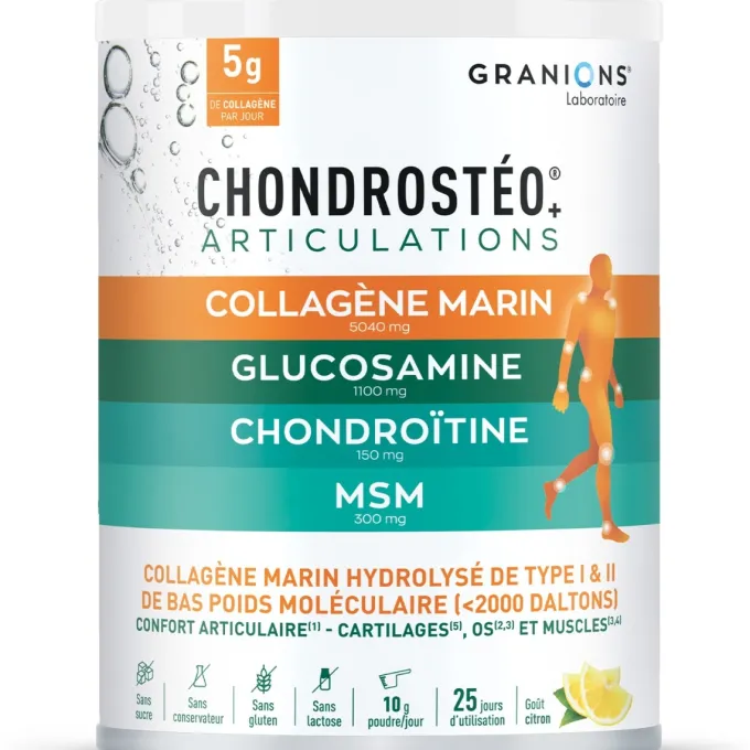 Chondrostéo+ Collagène Marin - Poudre - Citron