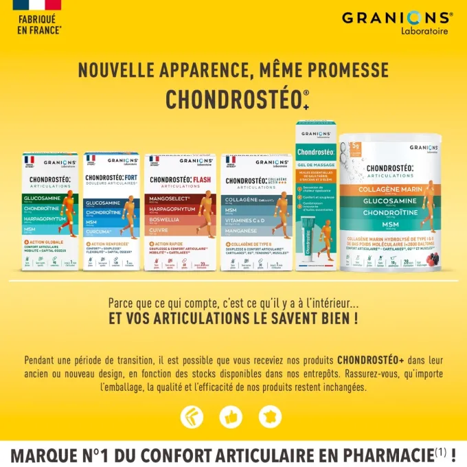 Chondrostéo Max - Collagène, Curcuma & Acide hyaluronique