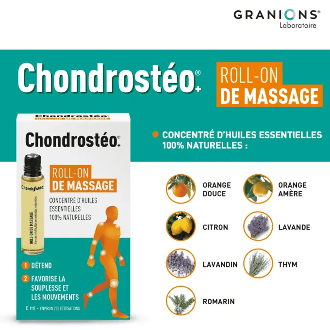 Chondrostéo+ Roll-on de massage 6 ml (200 utilisations)
