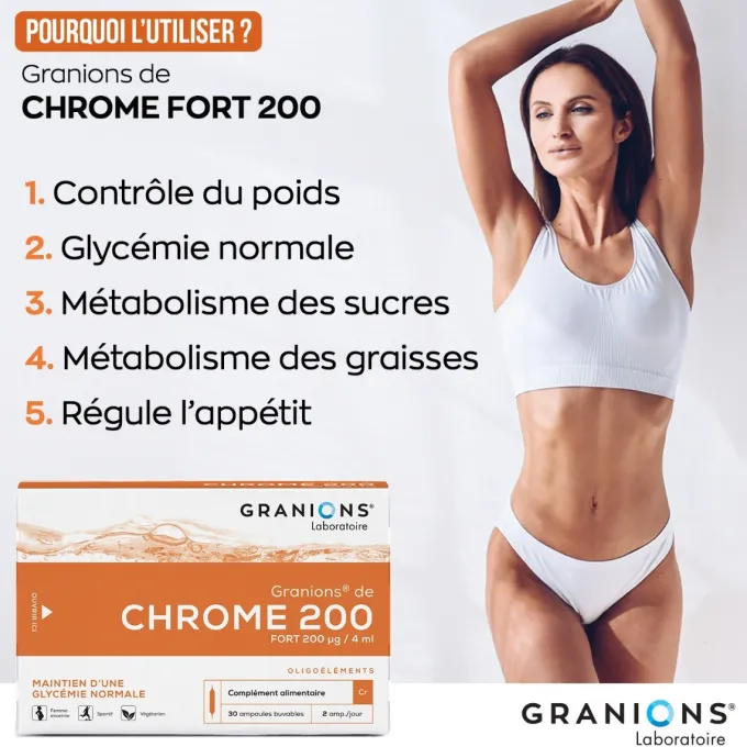 Chrome 200 Fort 200 µg - 30 Ampoules
