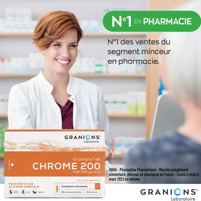 Chrome 200 Fort 200 µg - 30 Ampoules