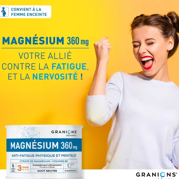 Citrate de Magnésium en poudre - 360 mg