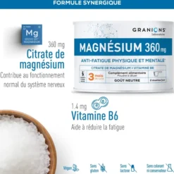 Citrate de Magnésium en poudre - 360 mg