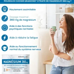 Citrate de Magnésium en poudre - 360 mg