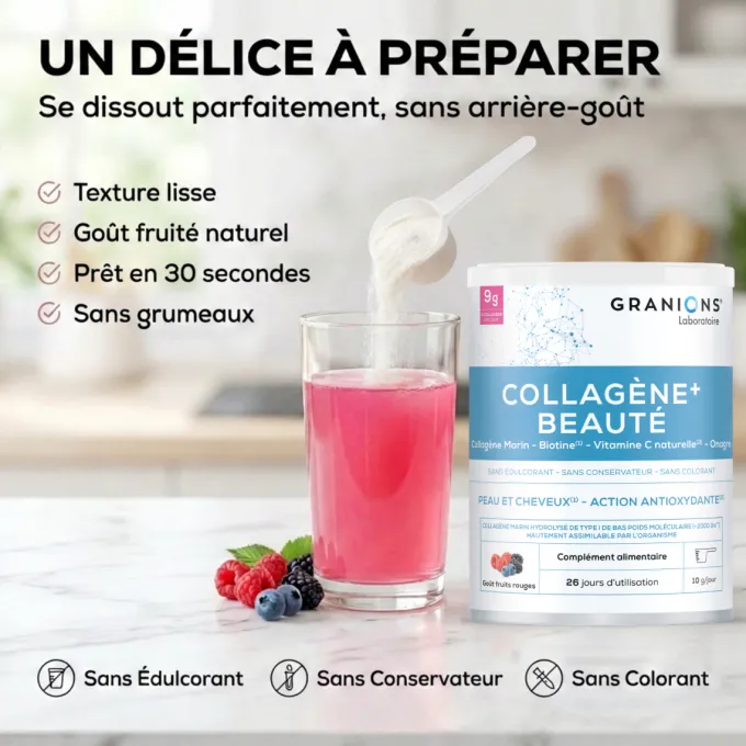 Collagène + beauté goût fruits rouges