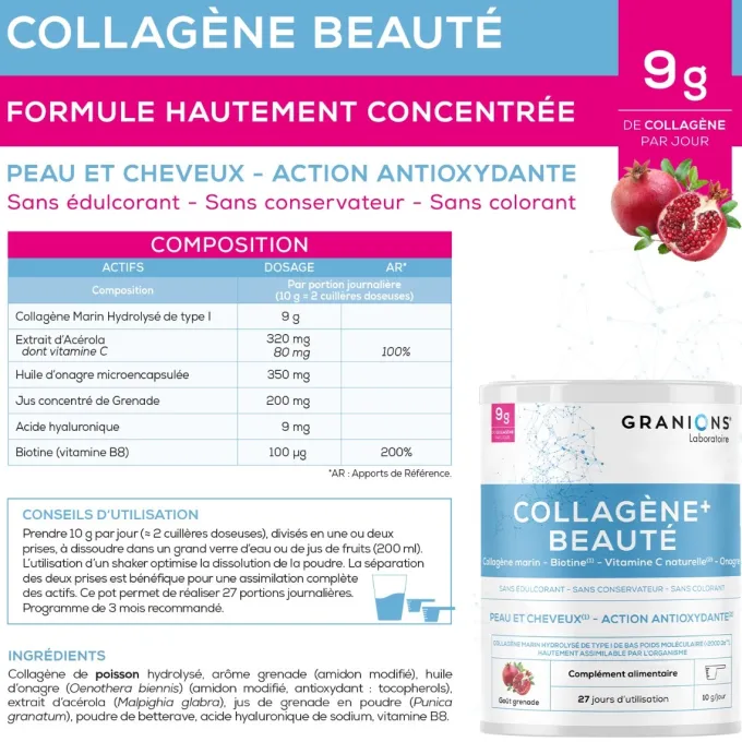 Collagène + beauté goût Grenade