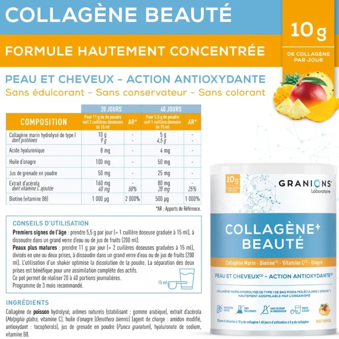 Collagène + beauté goût Tropical