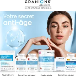 Collagène marin, Acide Hyaluronique, Calcium & Magnésium format éco 2 mois