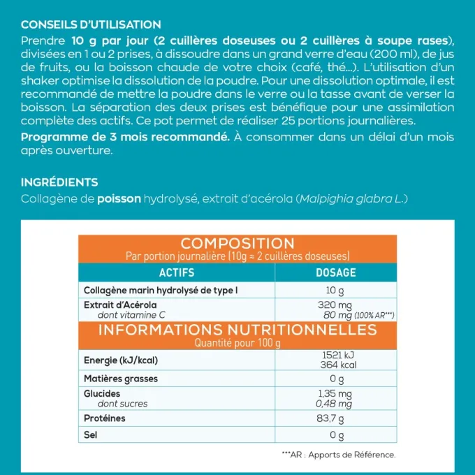 Collagène Marin type 1 - Goût Neutre