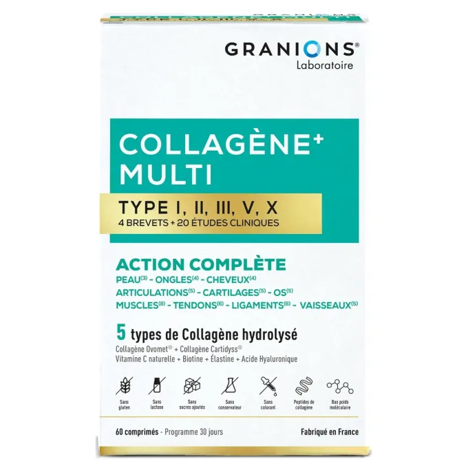 Collagène+ Multi type I, II, III, V, X - Comprimés