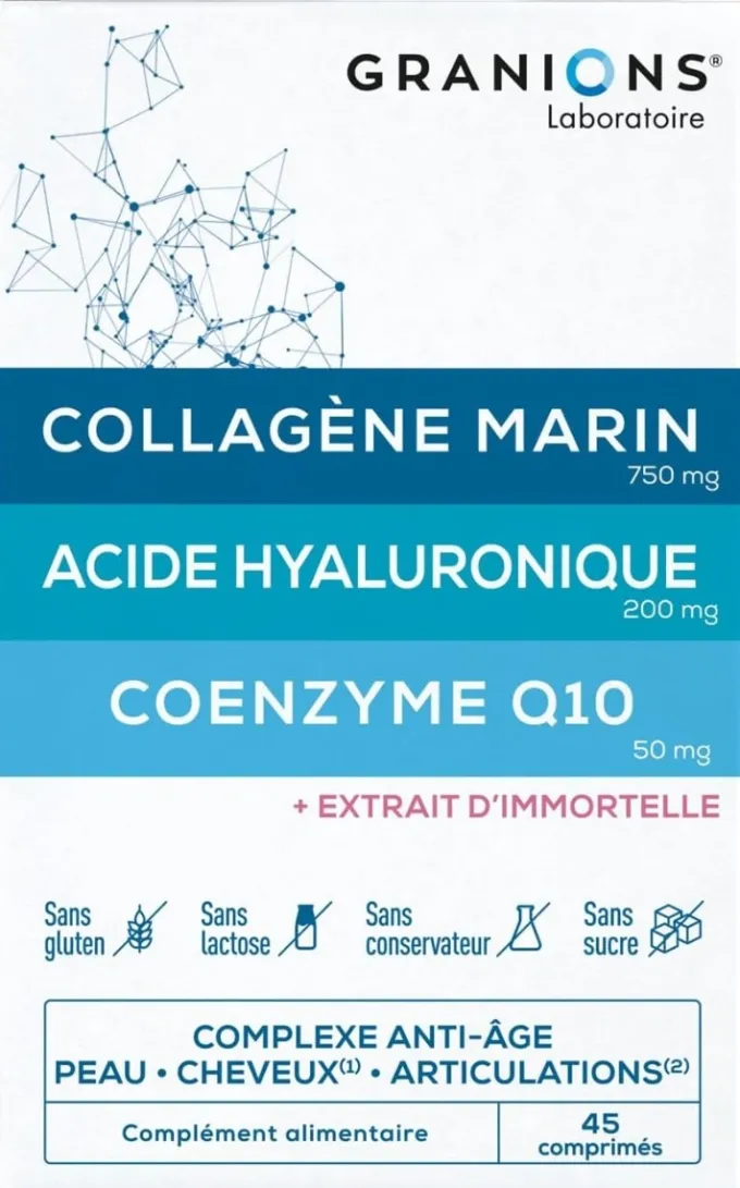 Complexe anti-âge Collagène, Acide Hyaluronique & Coenzyme Q10