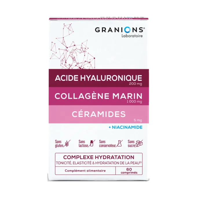 Complexe Hydratation - Tonicité, élasticité & hydratation de la peau - 60 comprimés