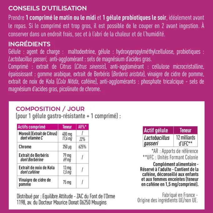 Complexe Microbiote Minceur LGasseri Berberine Morosil