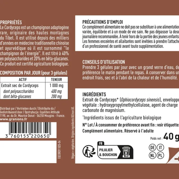 Cordyceps BIO 1000mg