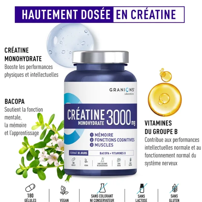 Créatine Monohydrate 3000 mg