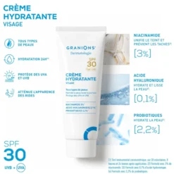 Crème hydratante visage SPF30