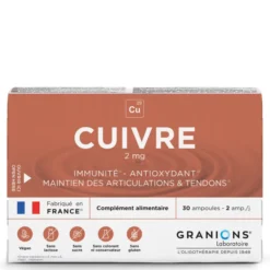 Cuivre 2 mg - 30 ampoules buvables