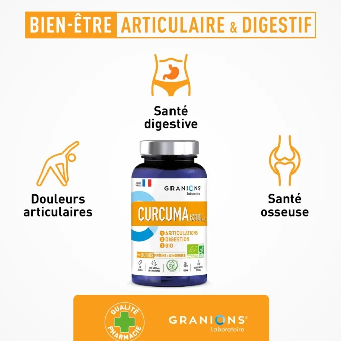 Curcuma 6300mg BIO - 60 gélules