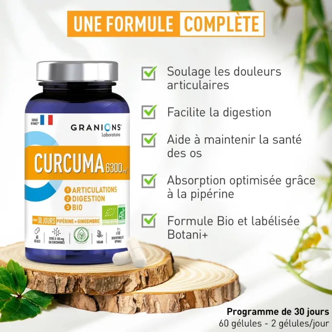 Curcuma 6300mg BIO - 60 gélules