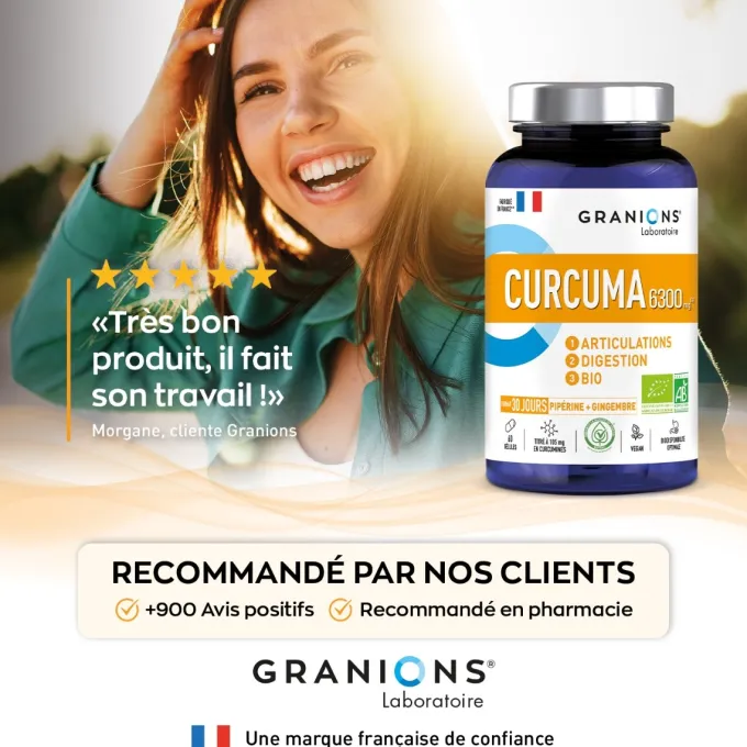 Curcuma 6300mg BIO - 60 gélules