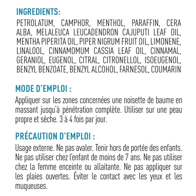 Décontractant musculaire Baume chauffant