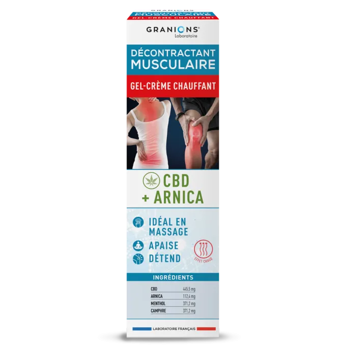 Décontractant Musculaire Gel-crème chauffant CBD + ARNICA