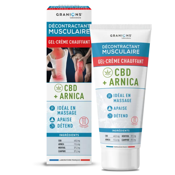 Décontractant Musculaire Gel-crème chauffant CBD + ARNICA