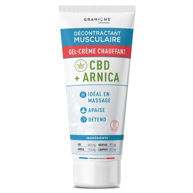 Décontractant Musculaire Gel-crème chauffant CBD + ARNICA