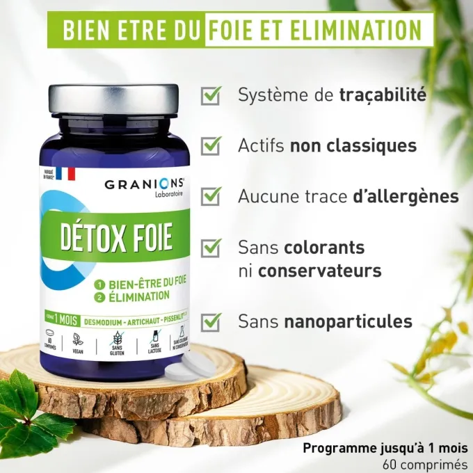 Detox Foie - 1000 mg - 60 comprimés
