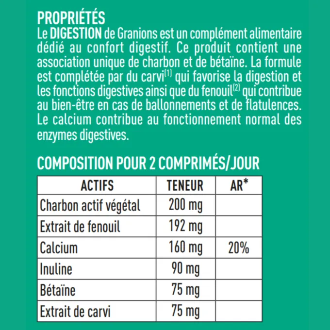 Digestion - 60 comprimés