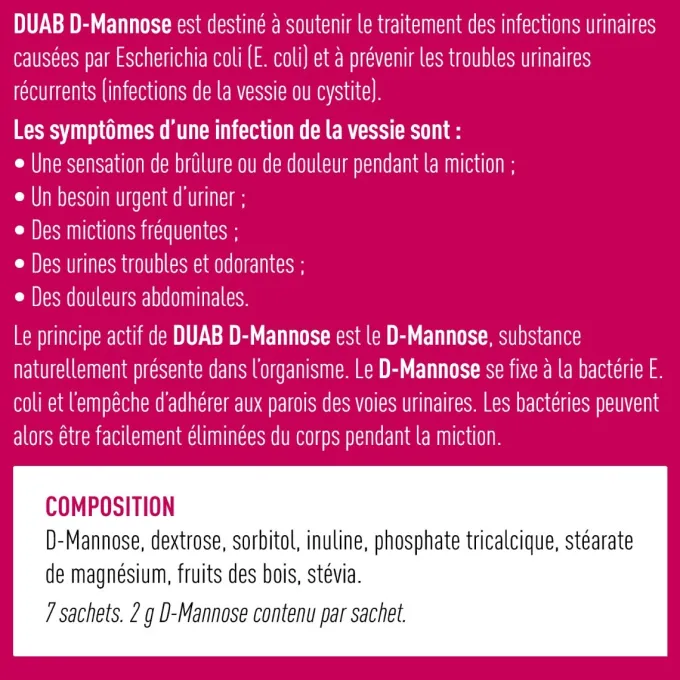 DUAB D-Mannose - Infections urinaires