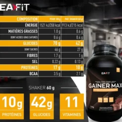 EAFIT Gainer Max Double Chocolat 2.9 kg