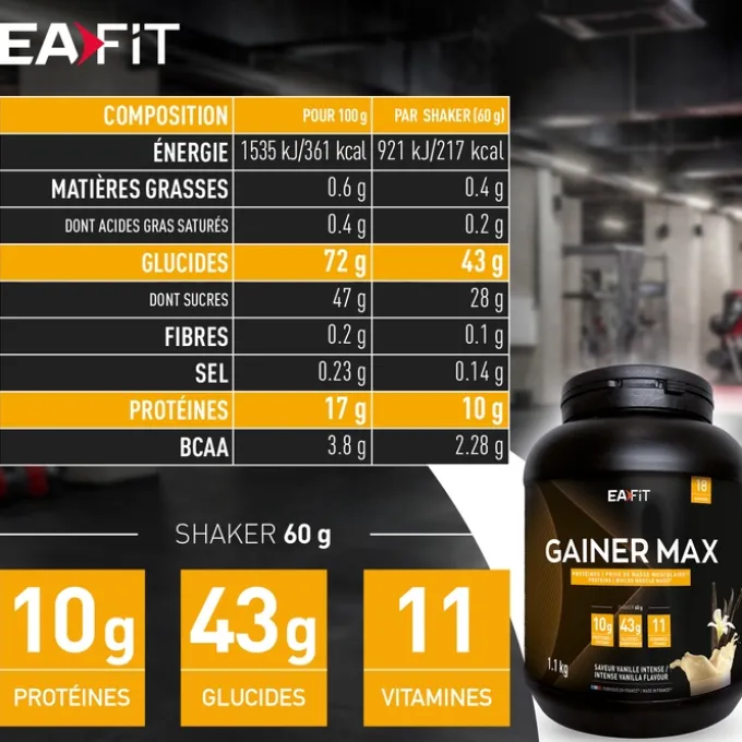 EAFIT Gainer Max Vanille Intense 1,1 kg
