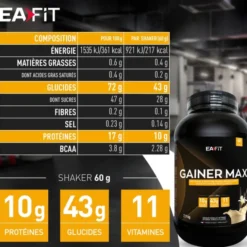 EAFIT Gainer Max Vanille Intense 2,9 kg
