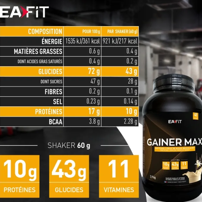 EAFIT Gainer Max Vanille Intense 2,9 kg