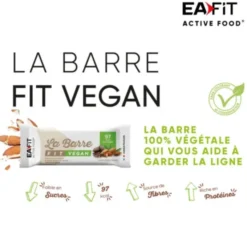 EAFIT La Barre Fit Vegan Chocolat Amande - Boite de 32