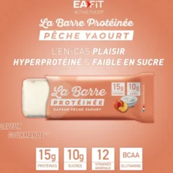 EAFIT La Barre Protéinée Pêche Yaourt - Boite de 24 barres