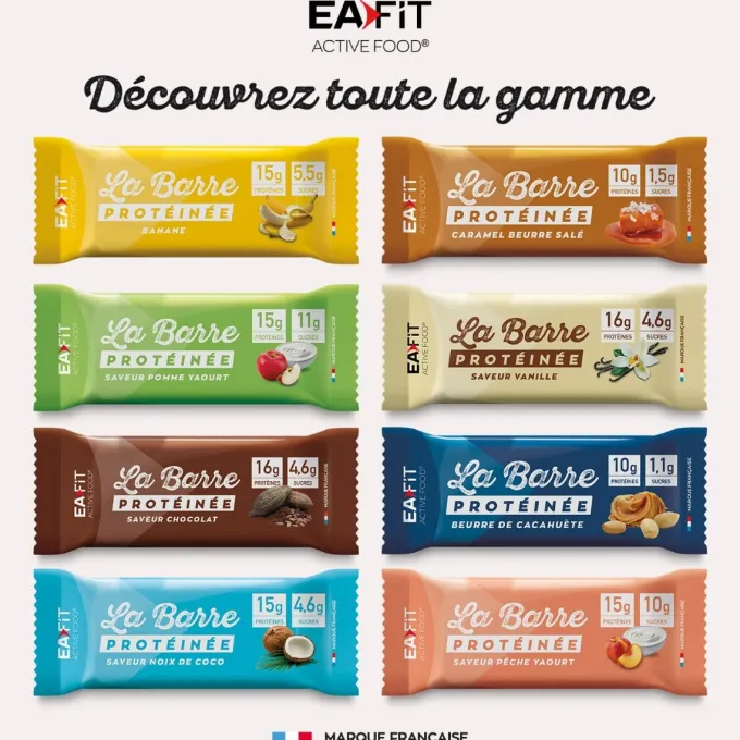EAFIT La Barre Protéinée Pêche Yaourt - Boite de 24 barres