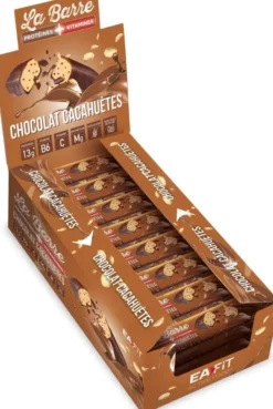 EAFIT La Barre Protéines + Vitamines 49 g - Chocolat Cacahuétes - Lot de 24